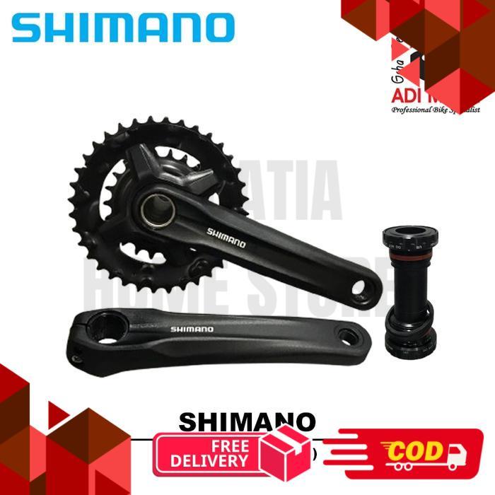 Gir Set Depan Shimano Altus FC-MT210 Double With BB Crank Sepeda MTB Hollowtech | Gearset Sepeda