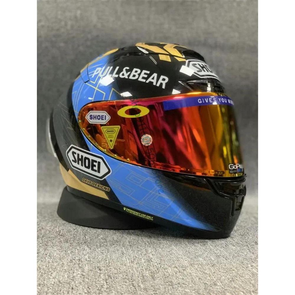 Full Face Motorcycle helmet X14 Marquez 93 gold blue Ring Motocross Racing Motobike Helmet Casco De 