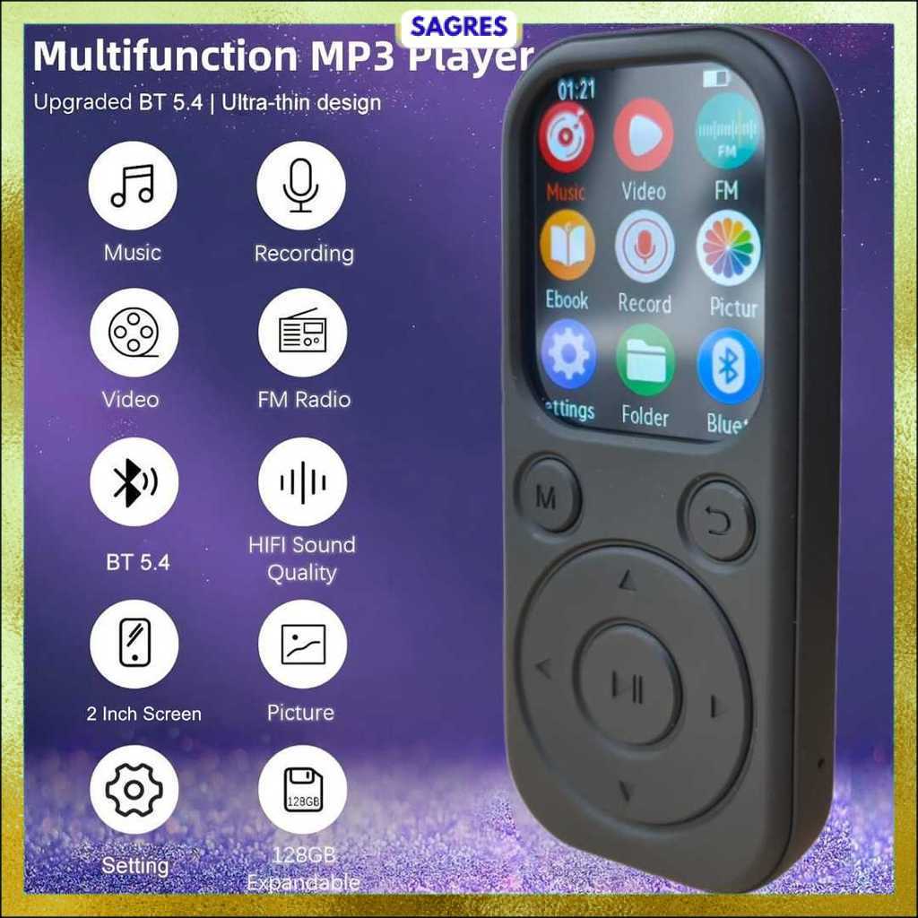 MP3 Digital Audio Player HiFi Bluetooth MP4 2 Inch 210mAh - SD-09