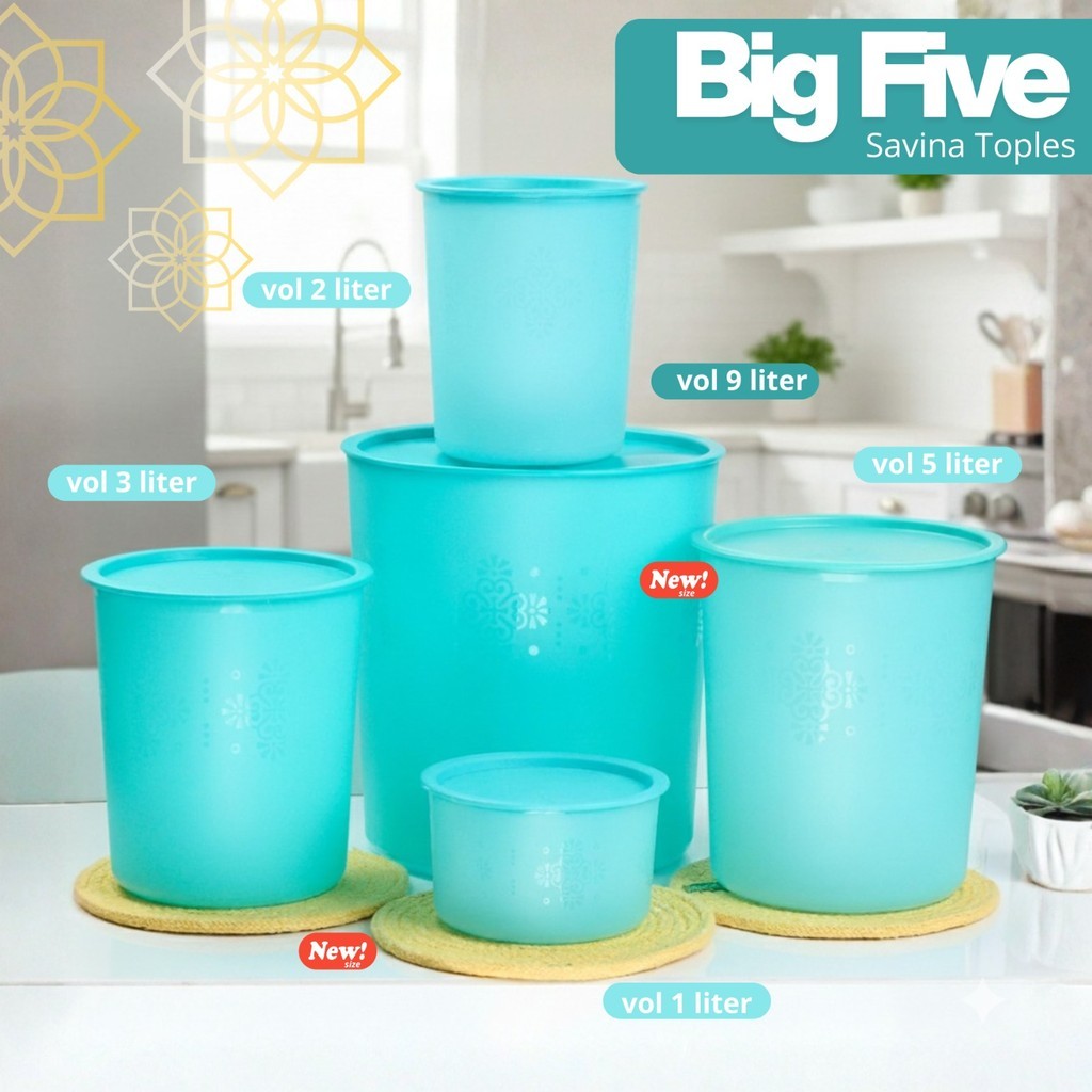 Toples Plastik / Toples Set Isi 5 / Toples Plastik Bulat Set