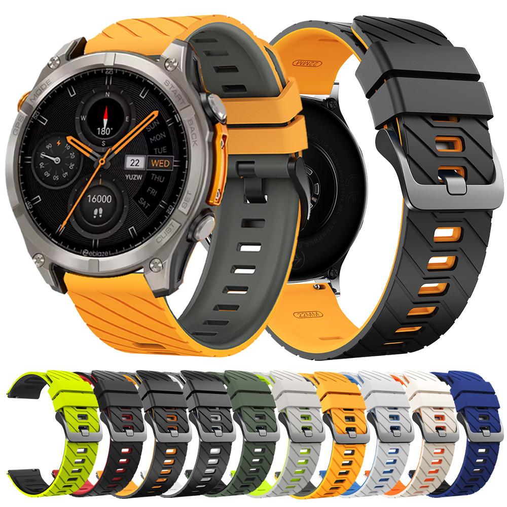 22mm Wat Strap for Zeblaze Stratos 4 3 2/Ares 3/Vibe 7 Pro/GTS 3 GTR 3/Btalk Replacement Bracelet Mi