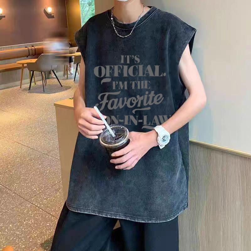 Rompi/Kaos Tanpa Lengan Longgar Berukuran Besar Serbaguna untuk Semua Musim, Terbuat dari Katun Murn