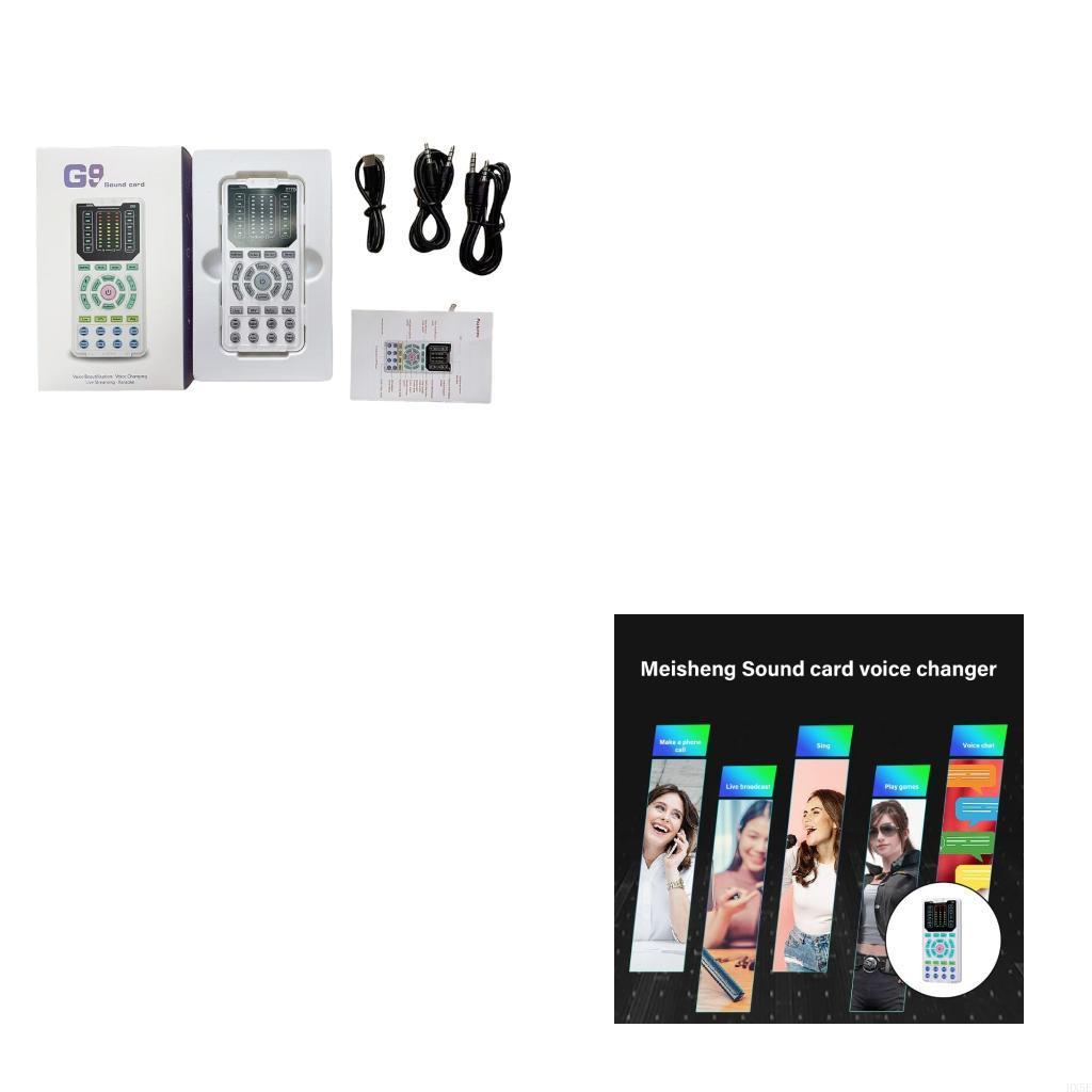 Voice Changer Device With 16 Sound Effects Lighting Mini Live Broadcast Handheld Microphone Sound Ef