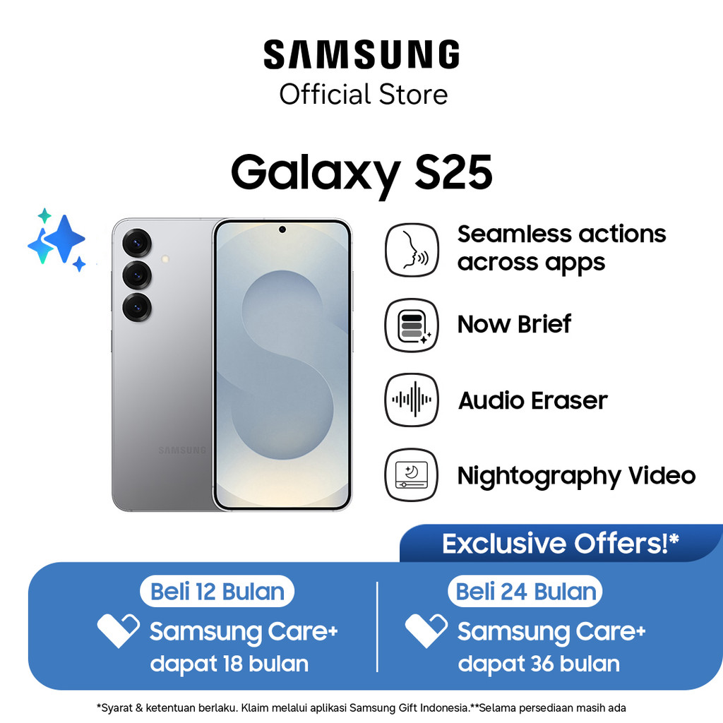 Samsung Galaxy S25 12/256GB - Silver Shadow | Hp AI | Galaxy AI | Snapdragon 8 Elite