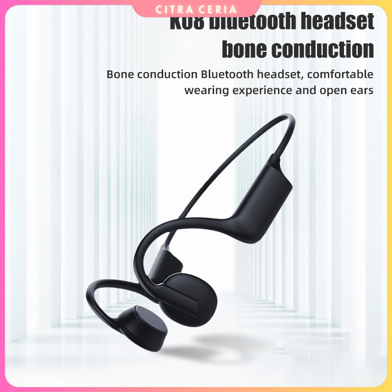 ADZUKI BEAN Earphone Bone Conduction Open Ear Wireless Bluetooth IPX5 - K08