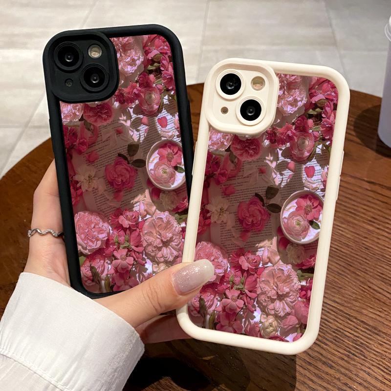 Soft Case Xiaomi Redmi Note 9 10 8 7 Pro 7S 2021 4G Max 9S 5G Lite 10S 10T Camera Bagus Bunga Peony 