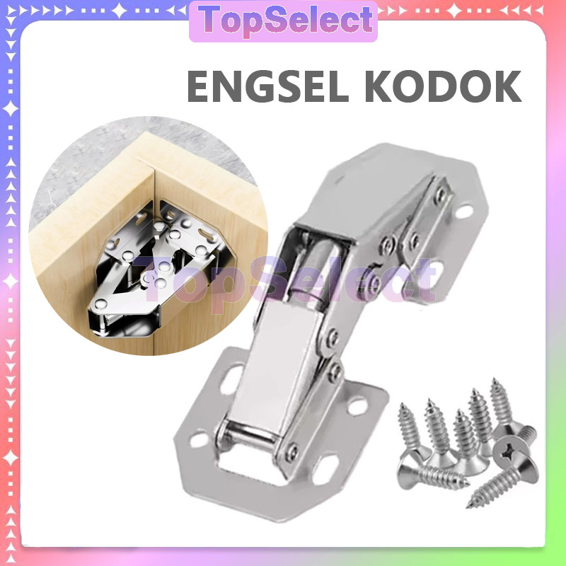 Engsel Kodok / Engsel Sudut Buka 90' / Engsel Kodok Tanpa Bobok