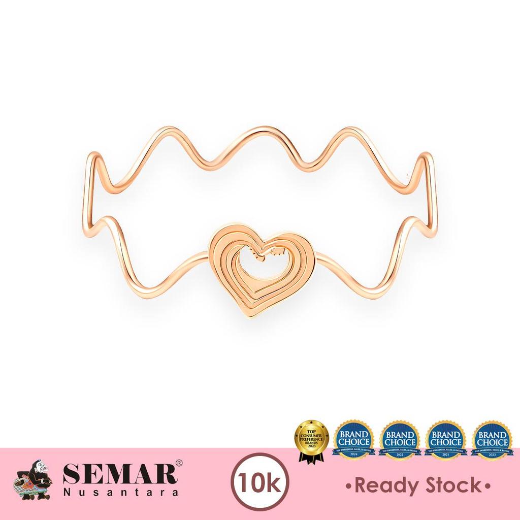 Cincin Emas Dainty Valea Ocean Embrace Gold 10K Semar Nusantara