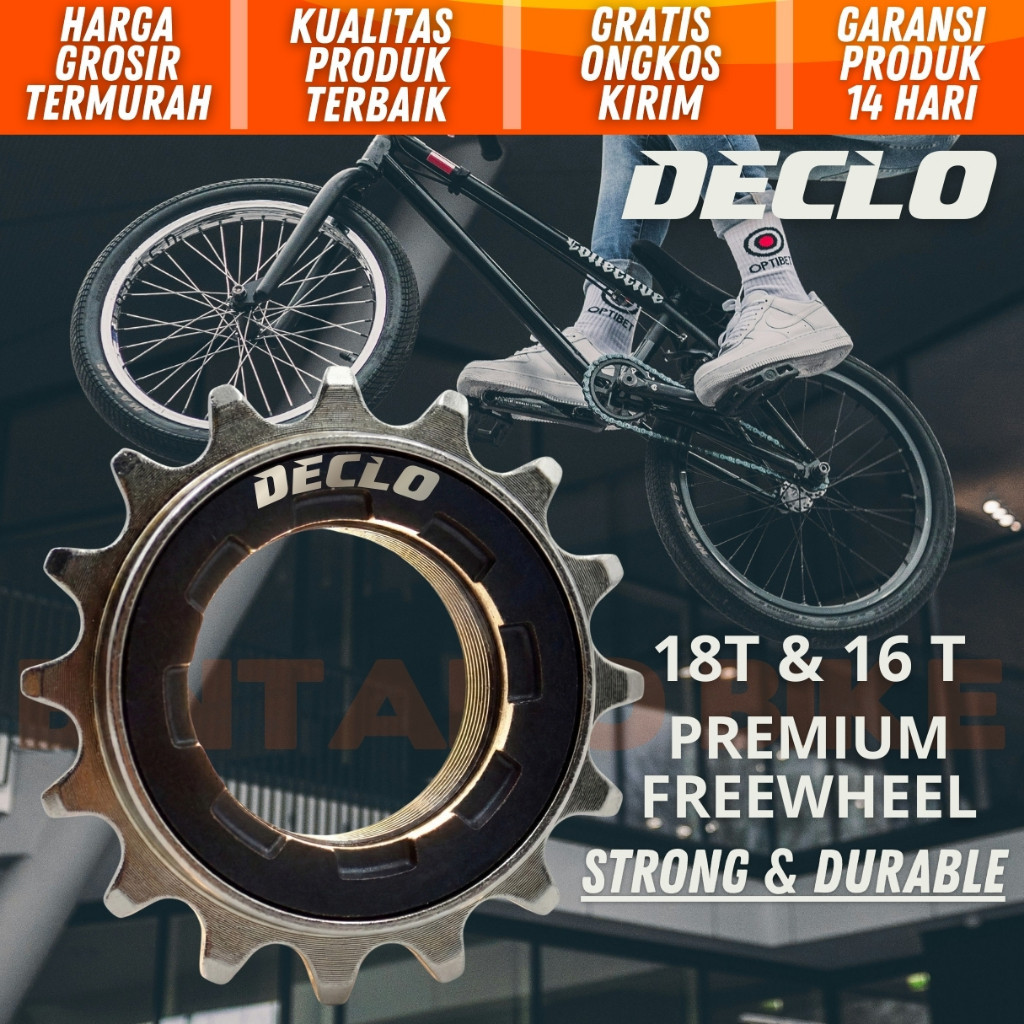Gear Gir TAWON sepeda KRIK KRIK  DECLO 16T 18T Freewheel Single Speed Sprocket Sepeda Drat Ulir Fixi