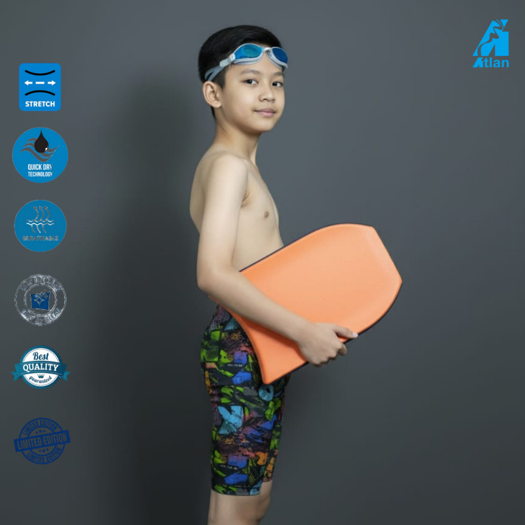 ATHLETE - Celana Renang Anak Laki-Laki Kids Panjang Metalic