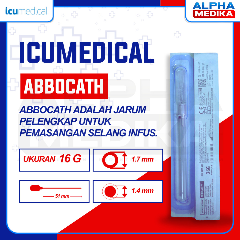 Abbocath - Abbocath Venisystems 16G / Jarum Infus