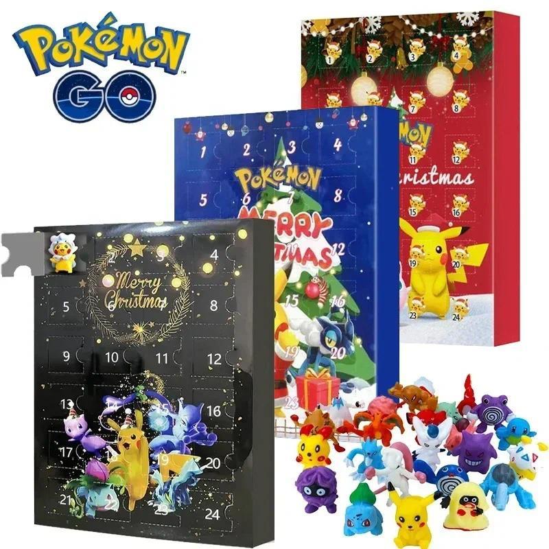 24pcs Pokemon Gift Box Anime Figure Pikau Action Figures 2024 Navidad Gifts ristmas Advent Calendar 