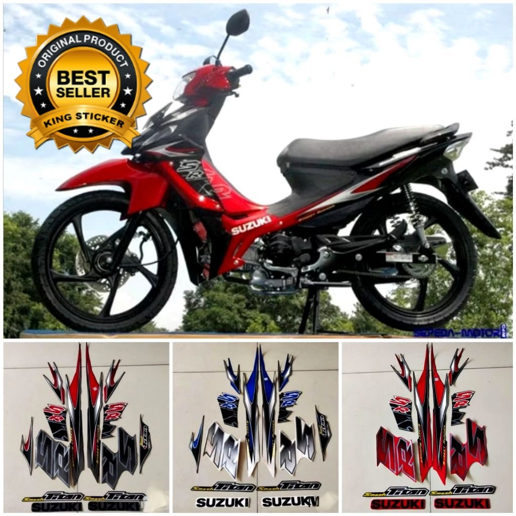 Stiker Striping Motor SUZUKI SMASH TITAN 2011 Sticker Lis Body Standar