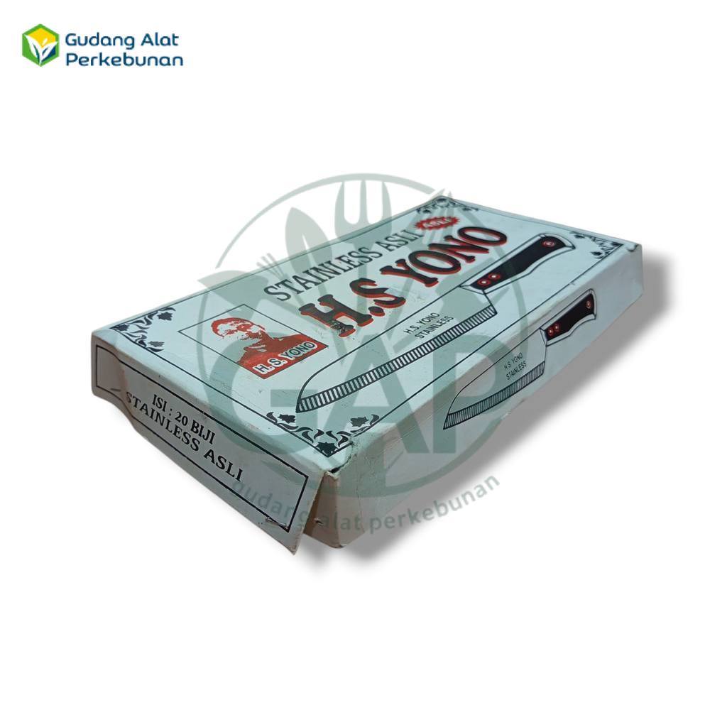 PISAU DAPUR STAINLEES ASLI H,S YONO GAGANG KAYU (ISI 20 BUAH PISAU) (GUDANGALATPERKEBUNAN)