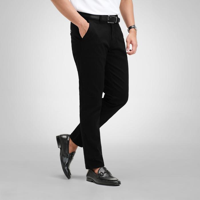 CUTOFF Element Chino Pants Celana Basic Pria Panjang Regular Fit Stretch - BLACK, 30