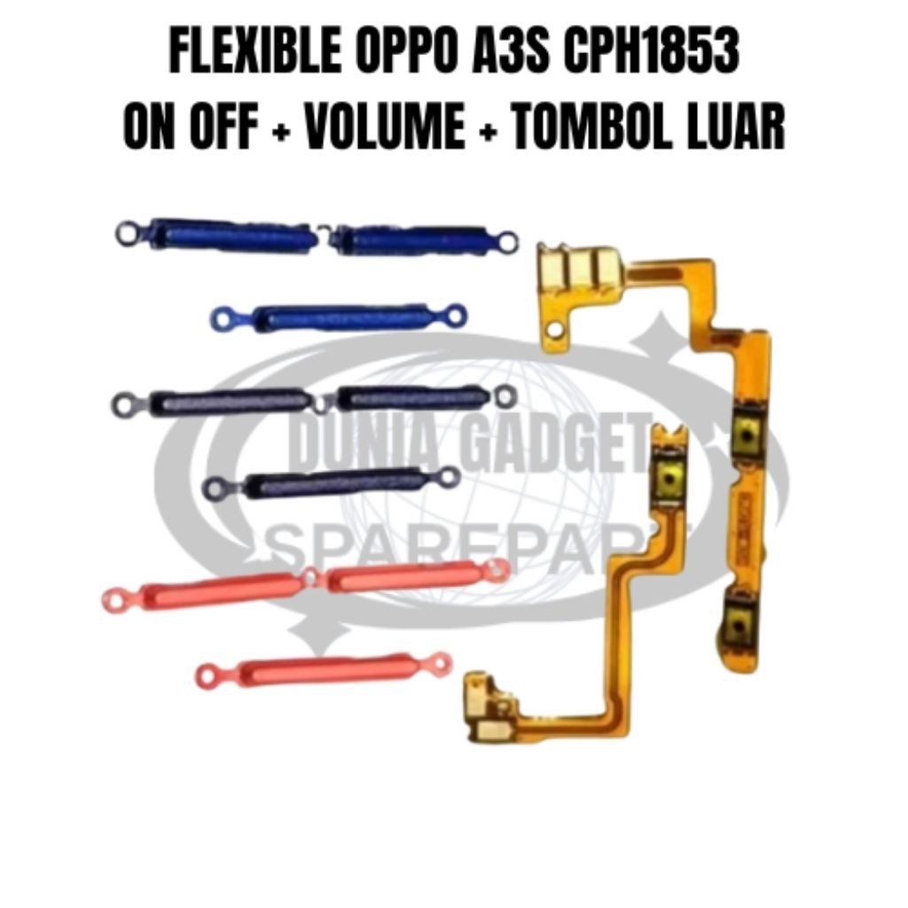 FLEXIBLE OPPO A5S CPH1853 ON OFF/ VOLUME + TOMBOL LUAR 100% ORIGINAL Kualitas seperti bawaan hp