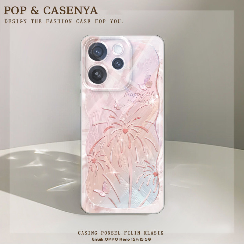 kembang api Untuk Terbaru Case Hp OPPO Reno 15F 15 5G Soft Casing OPPO Reno 15F 15 5G Tk3 Couple Tek