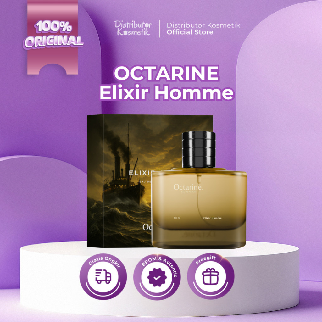[ AGEN RESMI ] Parfum Pria Tahan Lama, aroma Rempah - Rempah Klasik, Mewah, Menyegarkan by Octarine 