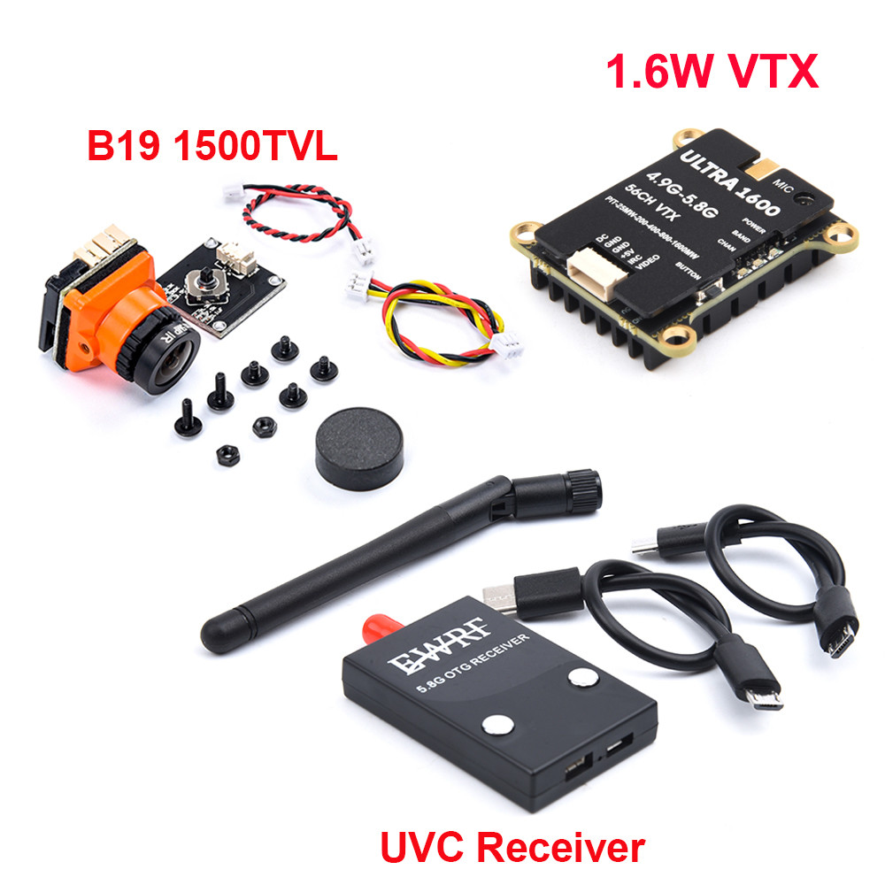EWRF UVC OTG Receiver TS5828L 600mW / 1.6W VTX FPV Transmitter 1200TVL 1500TVL 1800TVL Camera For An