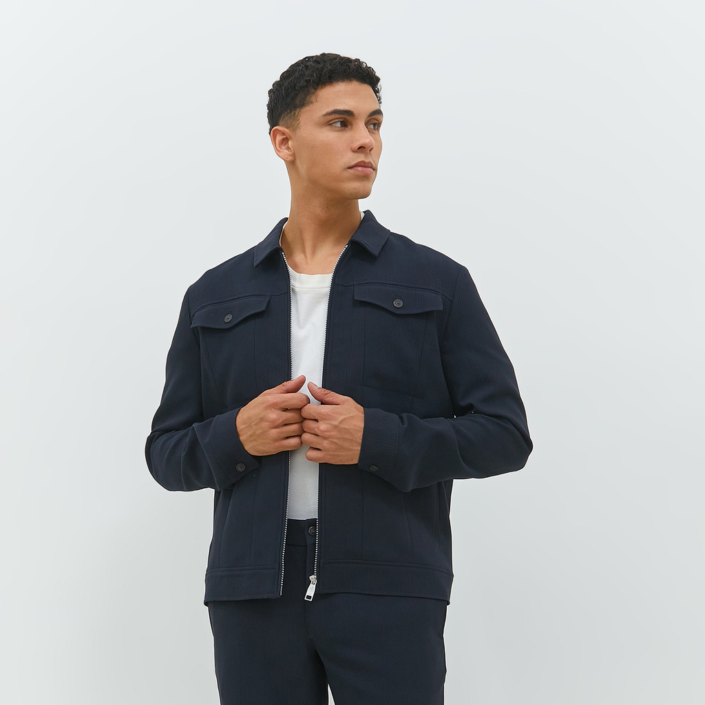 JOBB Ferero Jaket Pria Slim Fit Navy