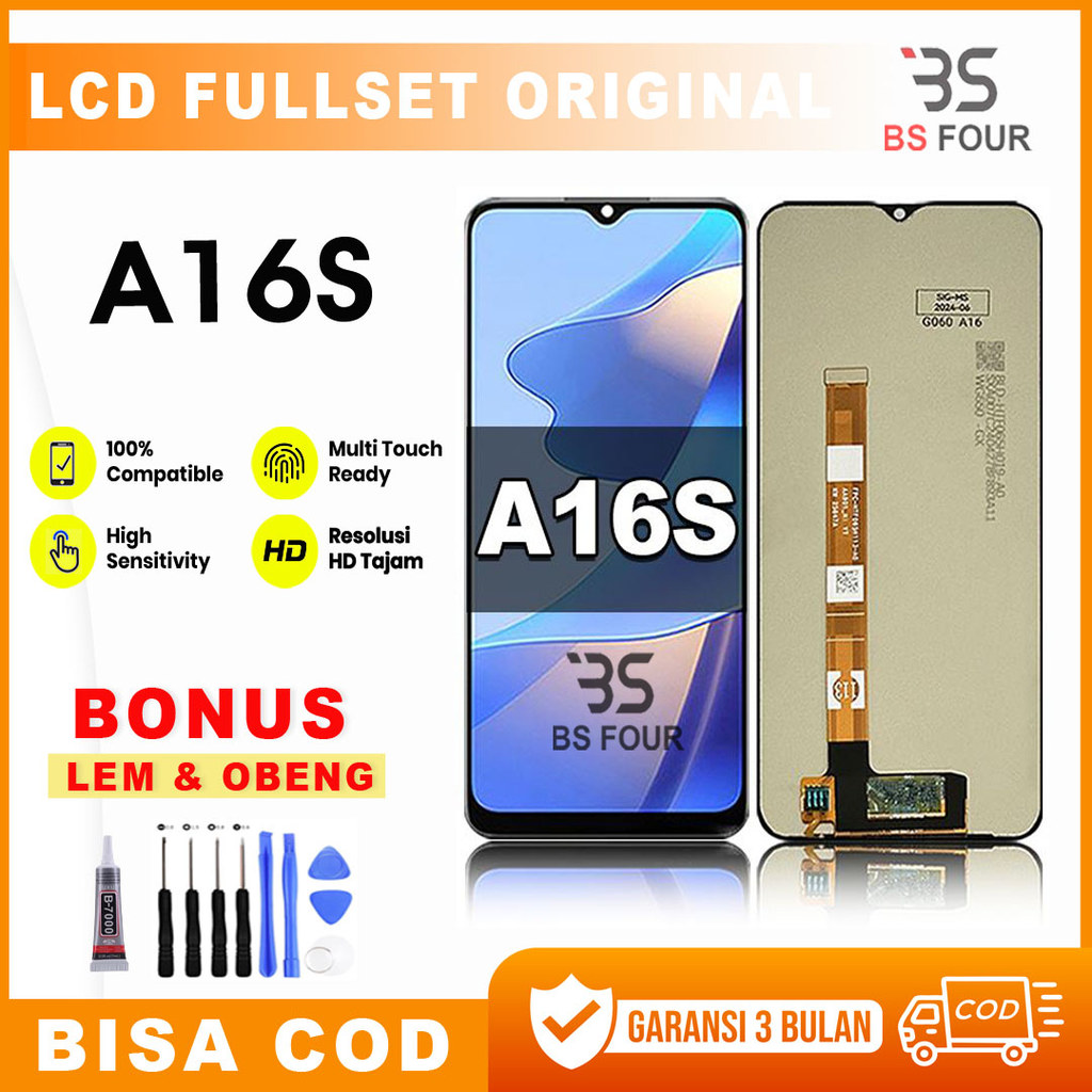 LCD OPPO A16S fullset touchscreen original 100% COD