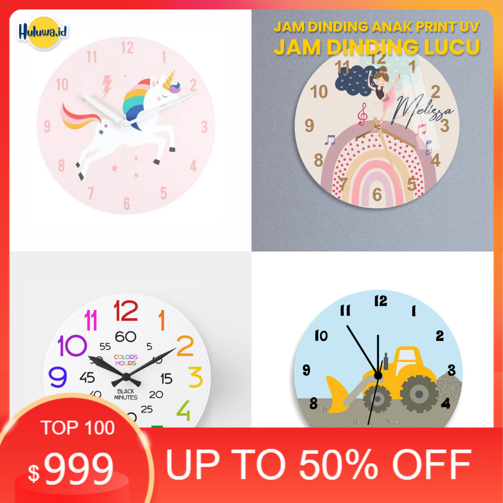 PROMO Jam Dinding Unik / Jam Dinding Anak / Jam Dinding Lucu