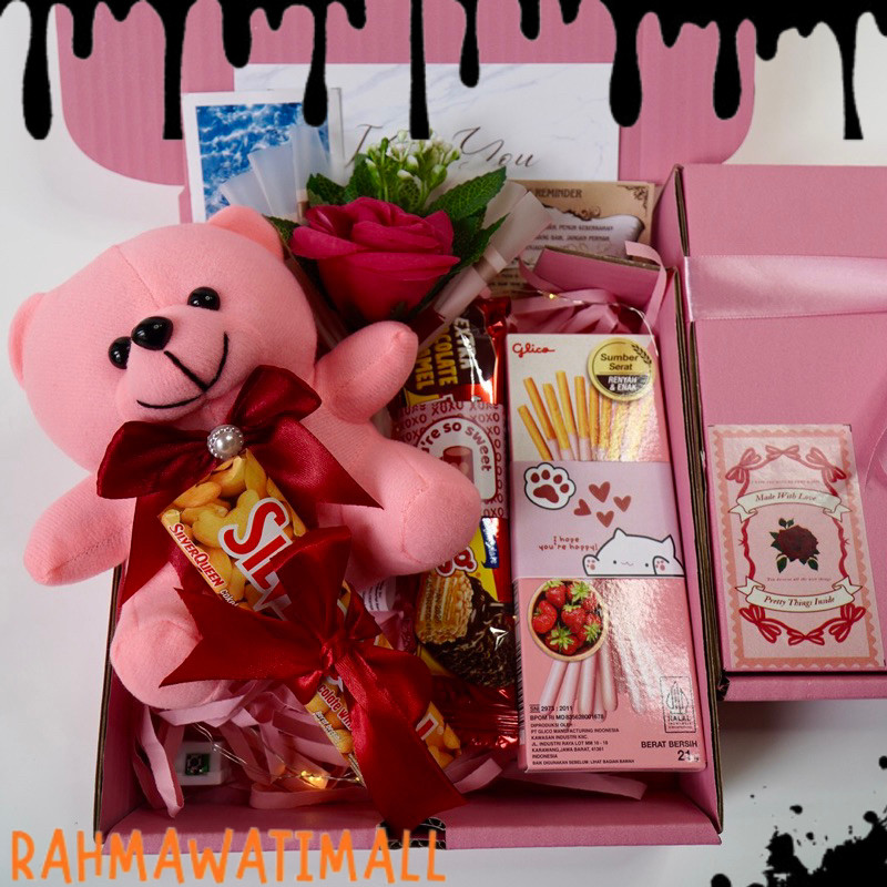EditionValentine Hampers Snack Box Giftbox Kado Pink Series Kado Valentine Kado Ulang Tahun Wisuda S