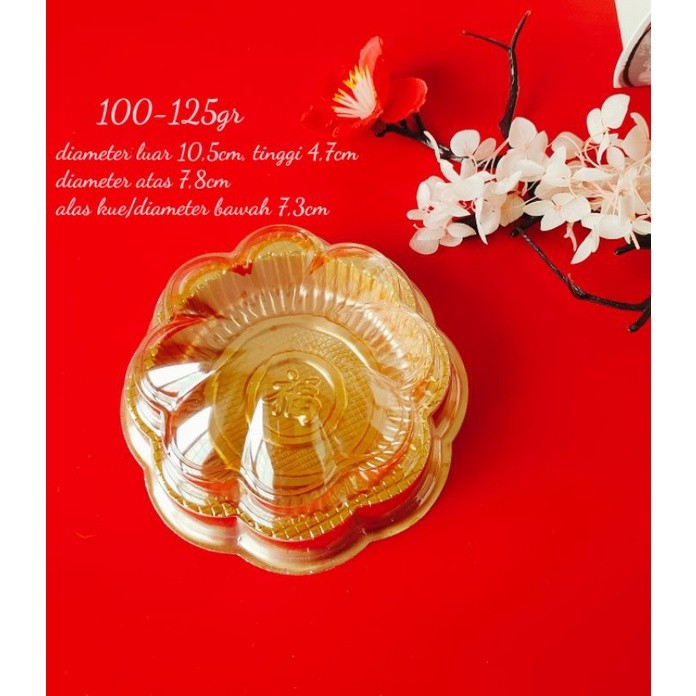 Plastik tray mika 125gr Mooncake tray mika tutup kue bulan 125gr tray mika tutup bunga
