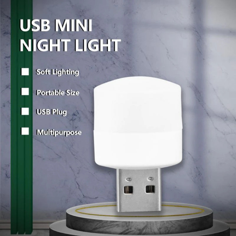 Lampu Bohlam Mini USB Cool White 6000K 110 Lumens 5V 1W - Lampu LED USB 5V untuk Power Bank - Lampu 