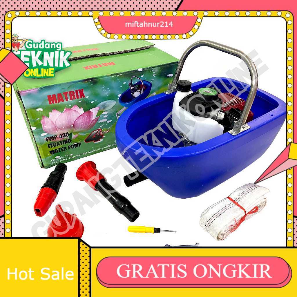 Mesin Floating Pump FWP435 MATRIX 4 TAK / Pompa Air Ampung Floating Water Pump FWP 435 Siram Bawang 