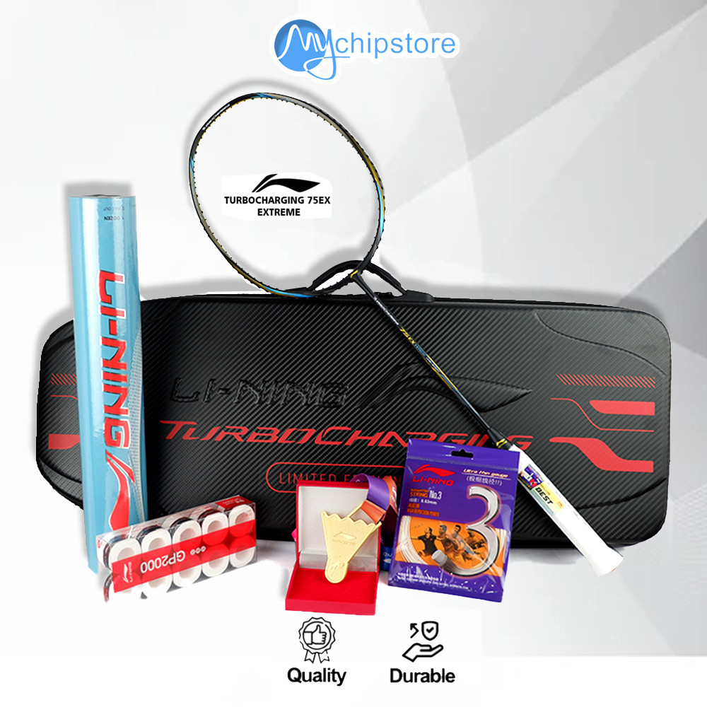 Raket Bulutangkis Badminton LINING TURBO CHARGING 75EX EXTREME 100% Original