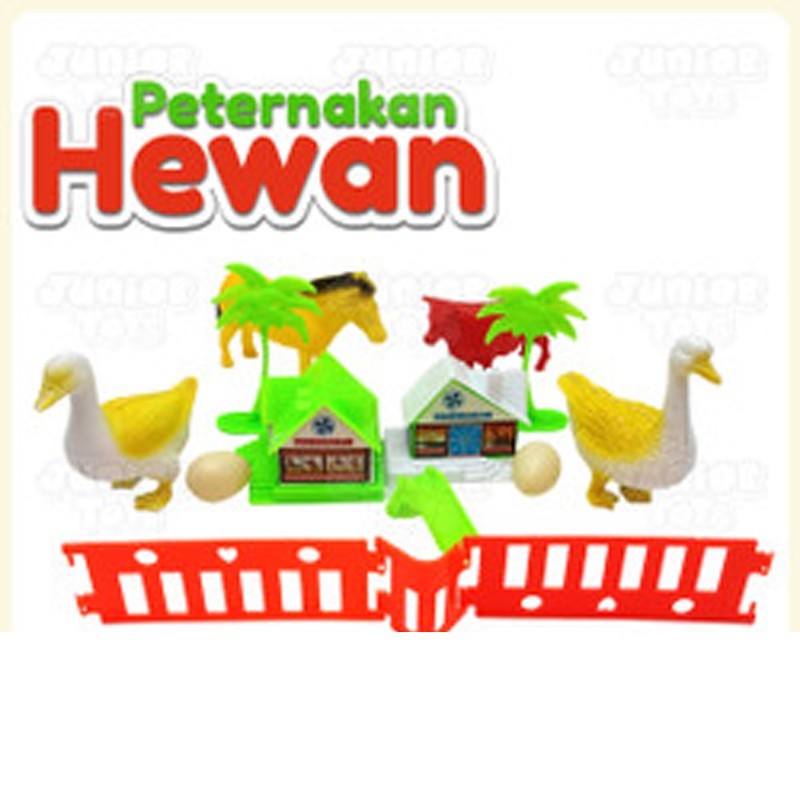 GROSIR MAINAN ANIMAL WORLD HEWAN TERNAK MA02 SET KANDANG TERNAK HEWAN BEBEK SAPI KUDA ANIMAL SET