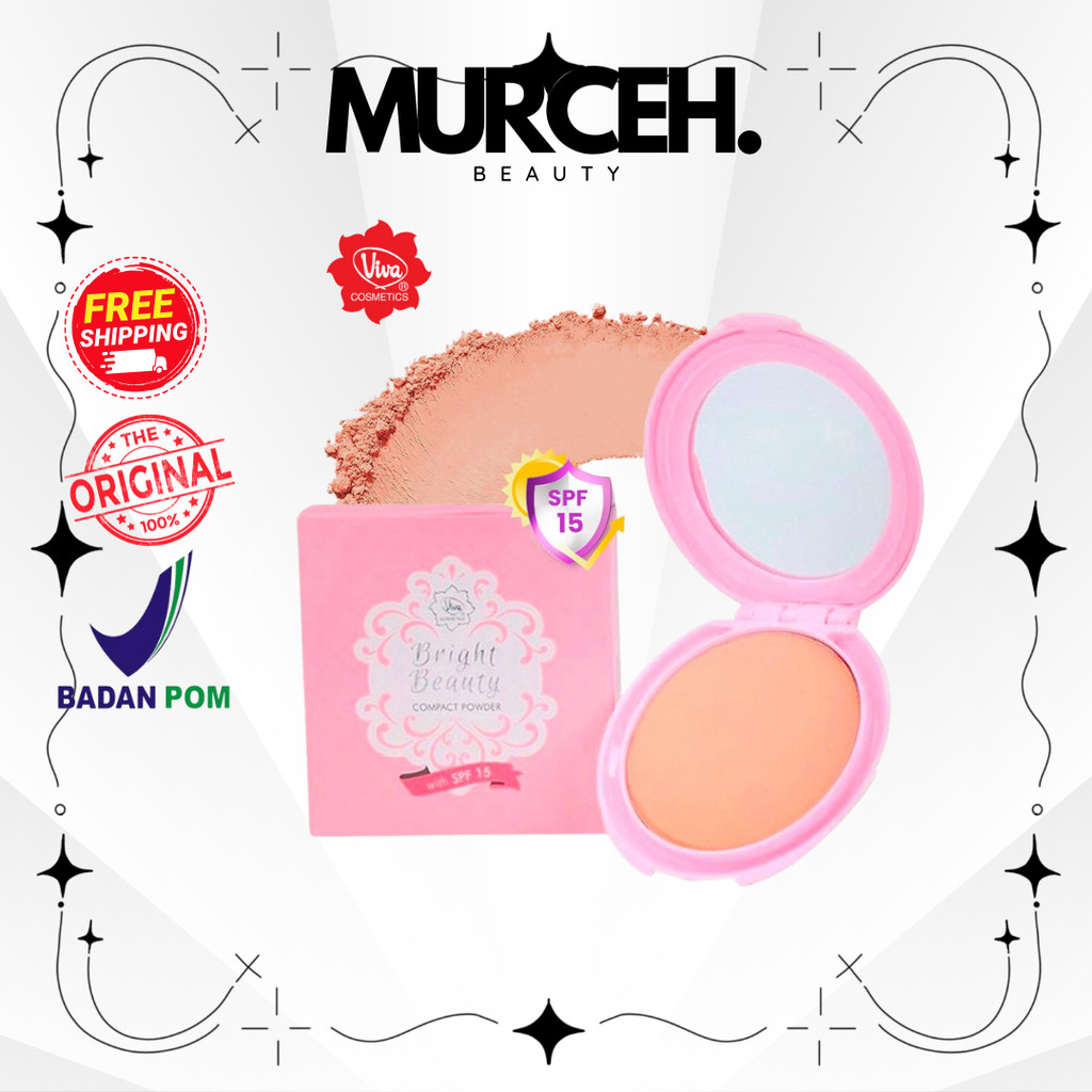[MURCEH] Viva Bright Beauty Compact Powder SPF 15 15gr - BB Compact Powder - Bedak Padat Wajah Found