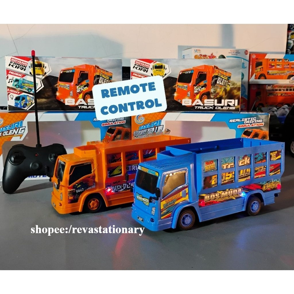 mainan remote control truk oleng - musik dan lampu nyala - remot kontrol truk 4 Chanel - mainan anak