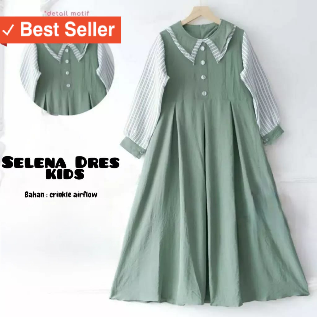 Busana Muslim Anak perempuan Murah gamis cantik / DRESS MUSLIM REMAJA CRINKLE AIRFLOW PREMIUM GAMIS 