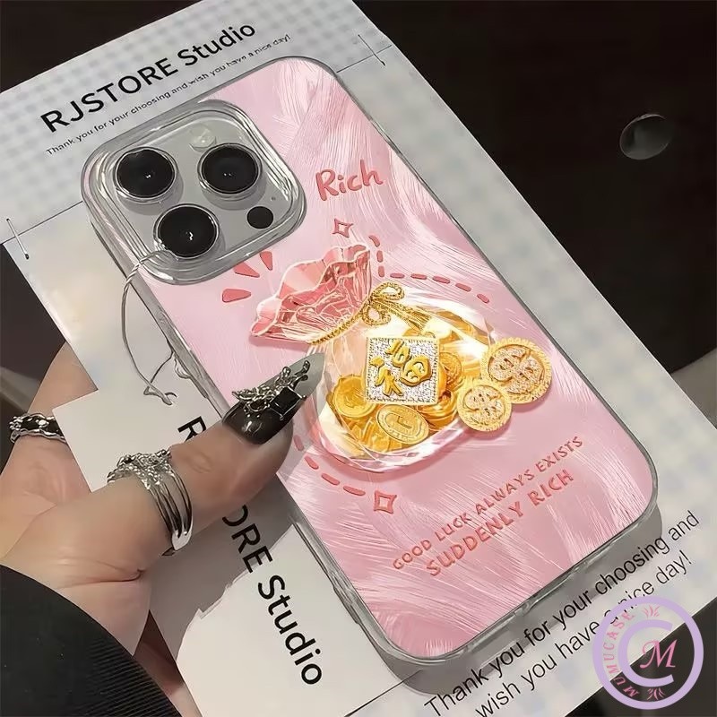 case INFINIX Tas Keberuntungan Koin Emas Casing ponsel cocok untuk INFINIX INFINIX#HOT30I HOT30 HOT3