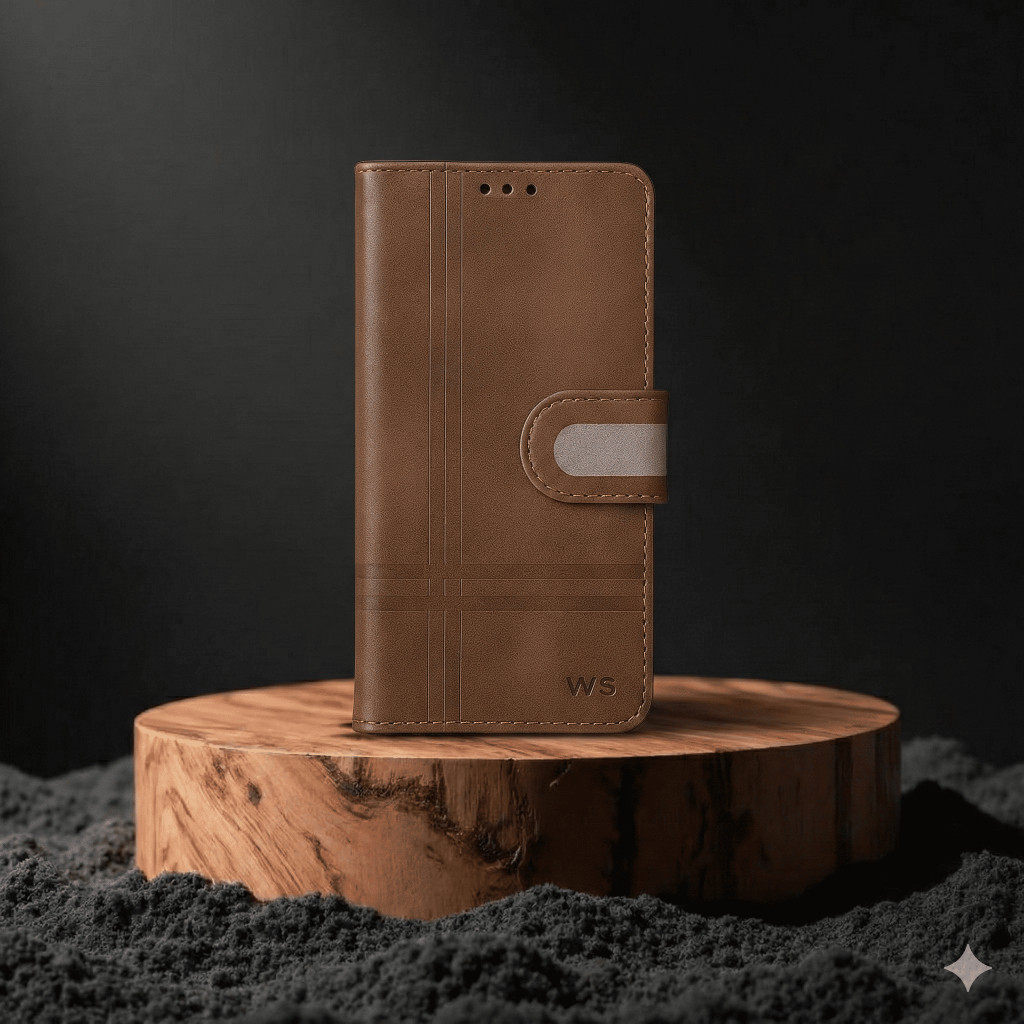 Flip Case Leather Realme C11 2021 C15 C20 C51 C51S C53 Flip Cover Leather Burbbery Cover Casing Buku