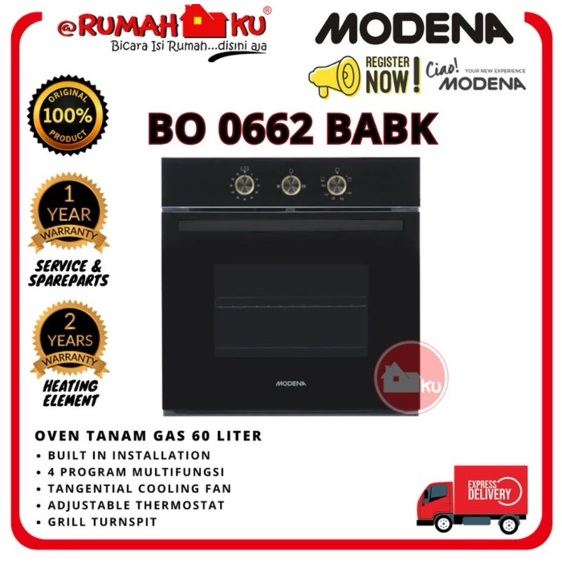 Modena Oven Gas Bo 0662 BABK/OvenModena Oven Gas modena 60 Liter