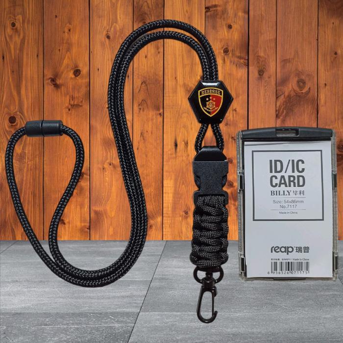 Tali Lanyard id card Plus tempat id card tactical