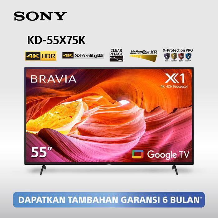 PROMO GASPOLL Sony | BRAVIA X75K 55 Inch TV | 4K HDR | Smart TV (Google TV) | 2022 Model | KD-55X75K