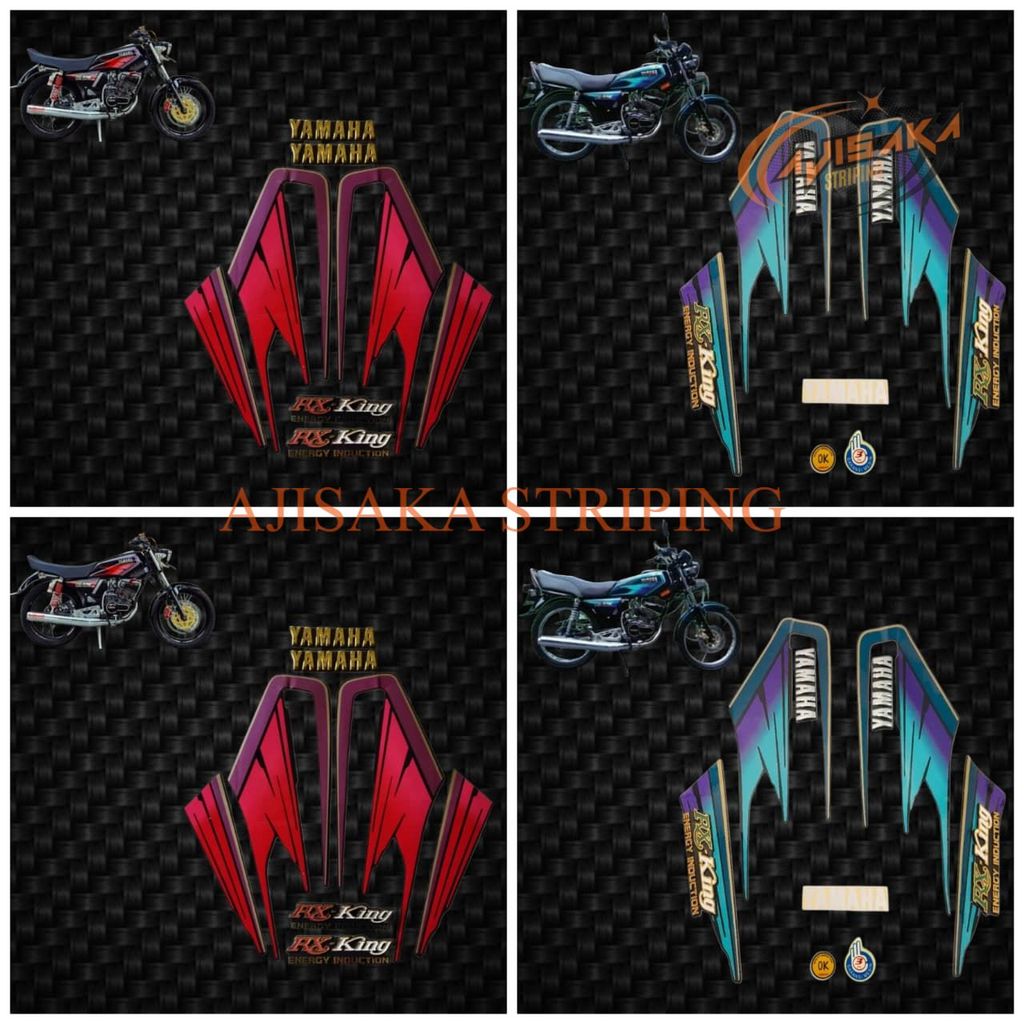 PAKET STIKER STRIPING EMBLEM LOGO RX KING 1995 PREMIUM ORIGINAL