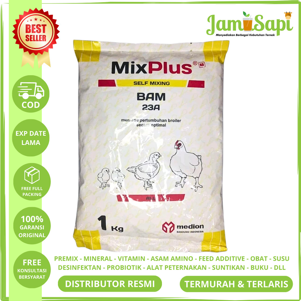 PREMIX PLUS BAM 23A 1 KG MIXPLUS Suplement Ayam Pedaging Premix Ayam Broiler