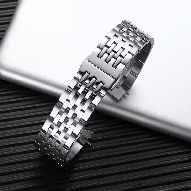 For Tissot 1853 Watchbands T006 Stainless Steel Arc Interface Butterfly Buckle Locle T41 Men 19MM Or