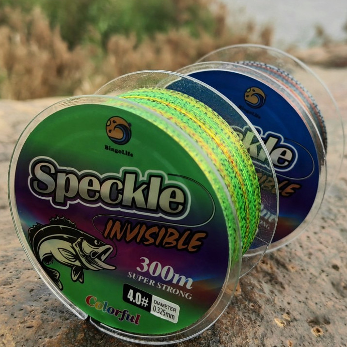 Bingolife Senar Pancing Speckle 300m Kamuflase Hijau Biru Lembut dan Kuat 1.7kg~21kg Minim Pelintira