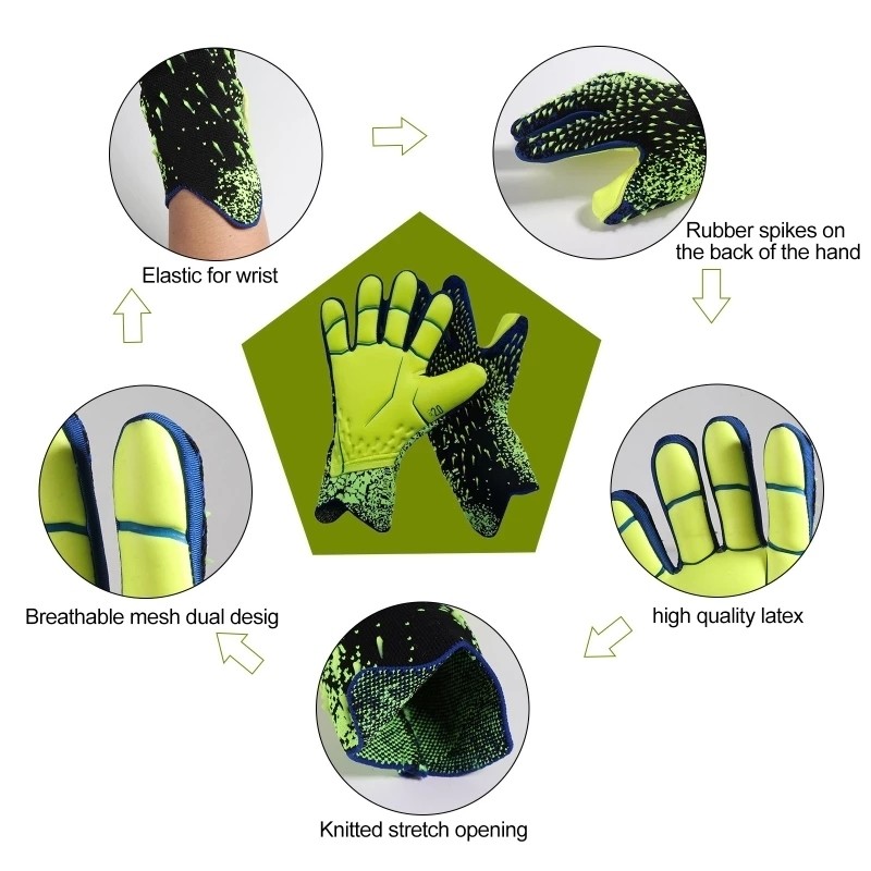 Professional Goalkeeper Gloves Adults Kids Football Latex Thickened Protection  Goalkeeper Soccer Sp