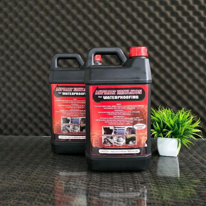 Asphalt emulsion waterproofing Pelapis Anti Bocor dinding & lantai 5kg/warna Hitam/ Paint aplikasi k