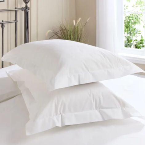 Pillow Case Frame 70 x 50 Cotton CVC TC200 White - Sarung Bantal Putih