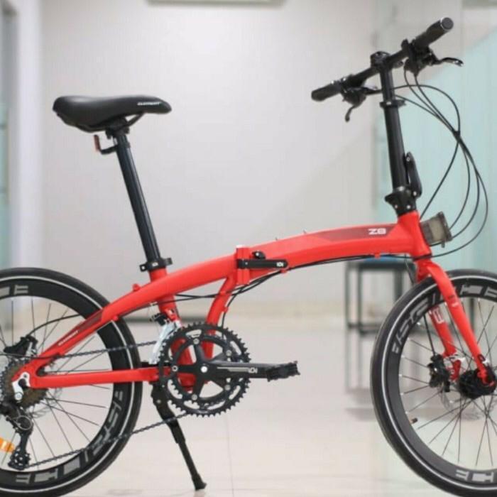 sepeda lipat element ecosmo z8 - Merah