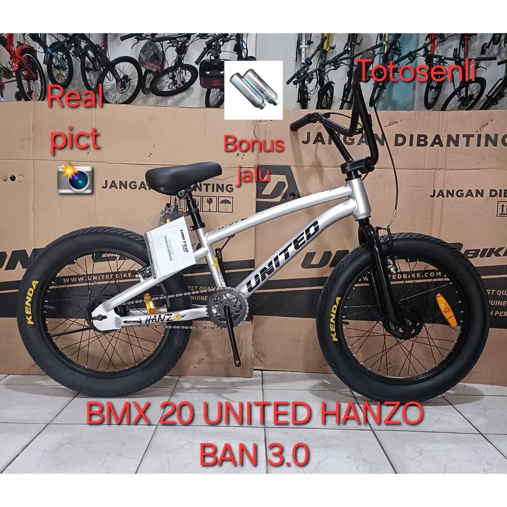 SEPEDA BMX 20 INCH UNITED HANZO BAN JUMBO 3.0 BMX 20 INCH SEPEDA ANAK
