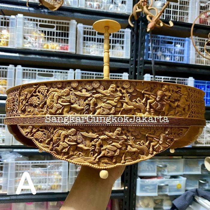 PROMO BIG SALLE Sangkar Cungkok D40 Branjangan Lark Sonca Ukir 2D Ori Vietnam - A